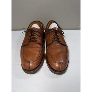 Allen Edmonds Stockbridge Cognac Brown Split Toe Derby with Rubber Sole 10 D EUC
